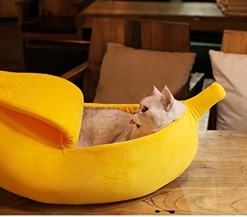 · Petgrow · Cute Banana Cat Bed House Extra Large Size, Christmas Soft Cat Cuddle Bed, Lovely Pet