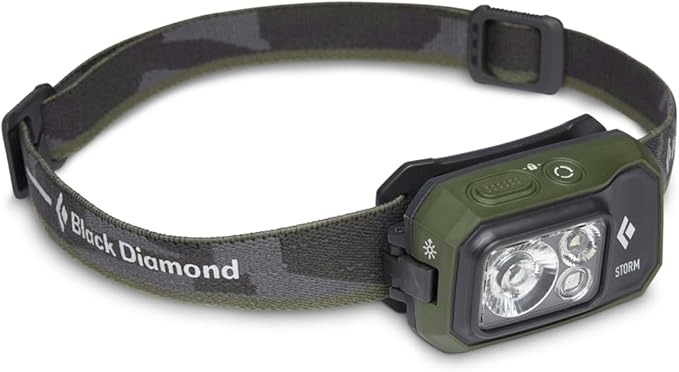 BLACK DIAMOND Storm 450 LED Headlamp, Waterproof and Dimmable Battery Powered Headlamp for Camping