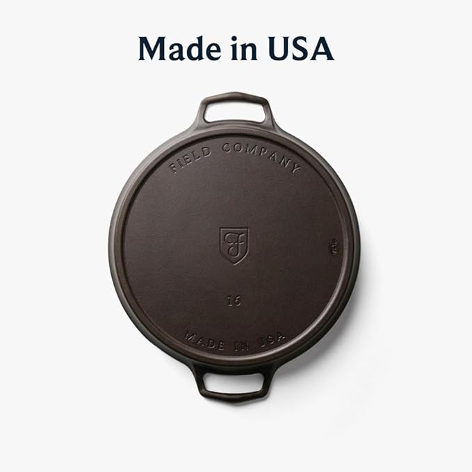 Field Company 16-Inch (Double-Handled) Cast Iron Skillet – No.16, Perfect for 8+ Servings, Oven