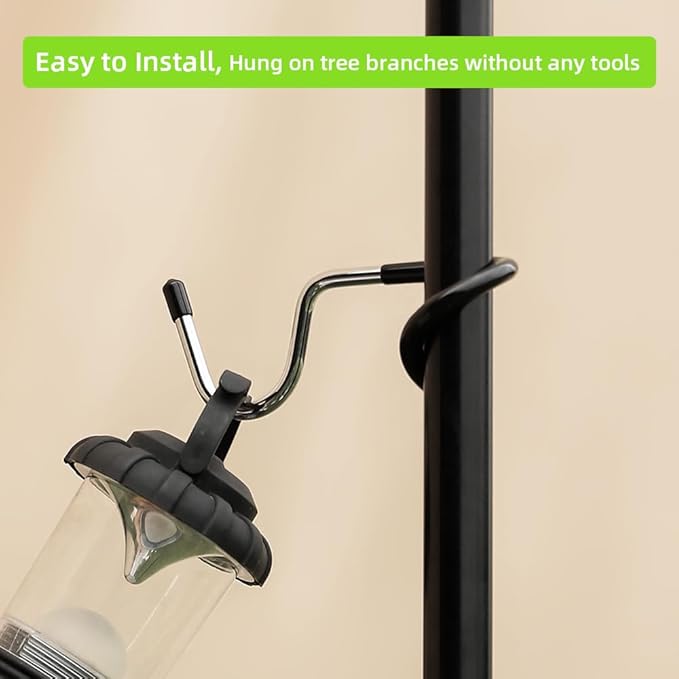 Outdoor Lighting Hooks for Camping Tent lamp Hanger, Bird feeders, Garden Lights, trinkets ; Sturdy