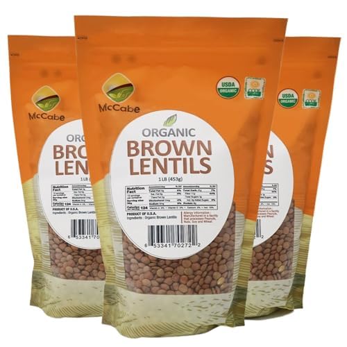 McCabe Organic Brown Lentils - Bulk Lentils Rich in Fiber & Minerals | USDA and CCOF Certified |
