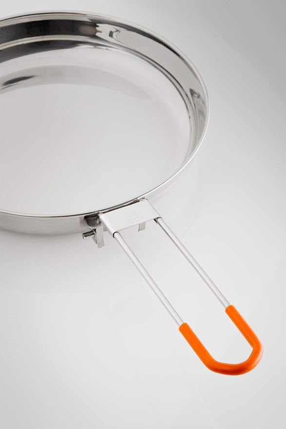 GSI Outdoors Glacier Stainless Steel Base Camper - Medium - 3 Pieces Cookset - Compact, & Durable