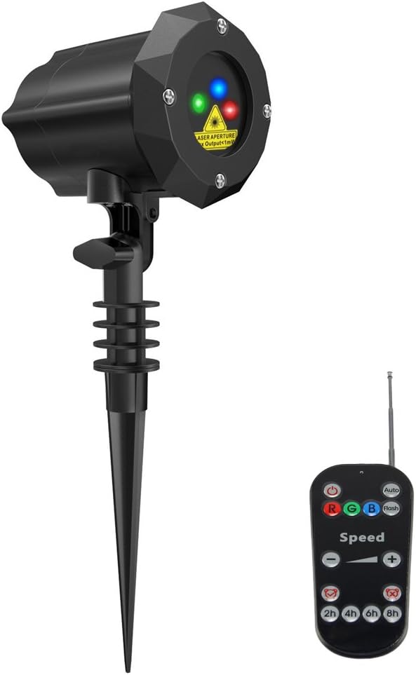 Poeland Garden Lights Moving Laser Christmas Lights Firefly Star Projector for Home and Garden