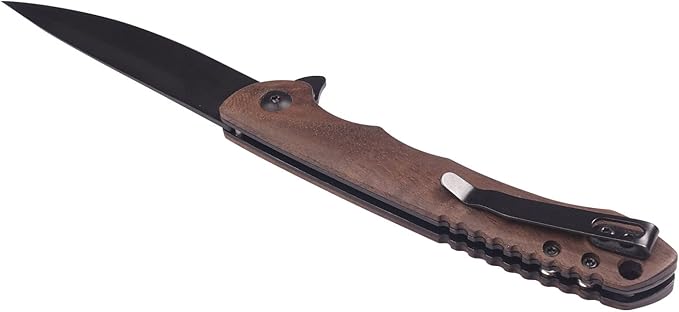 Gentleman's knife wood handle assist knife Flipping pocket knife ball bearing Folding Knife EDC