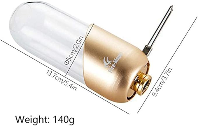 Fire-Maple Orange Camping Lantern Glass, Steel & Aluminum | Propane or Isobutane Fuel Canister