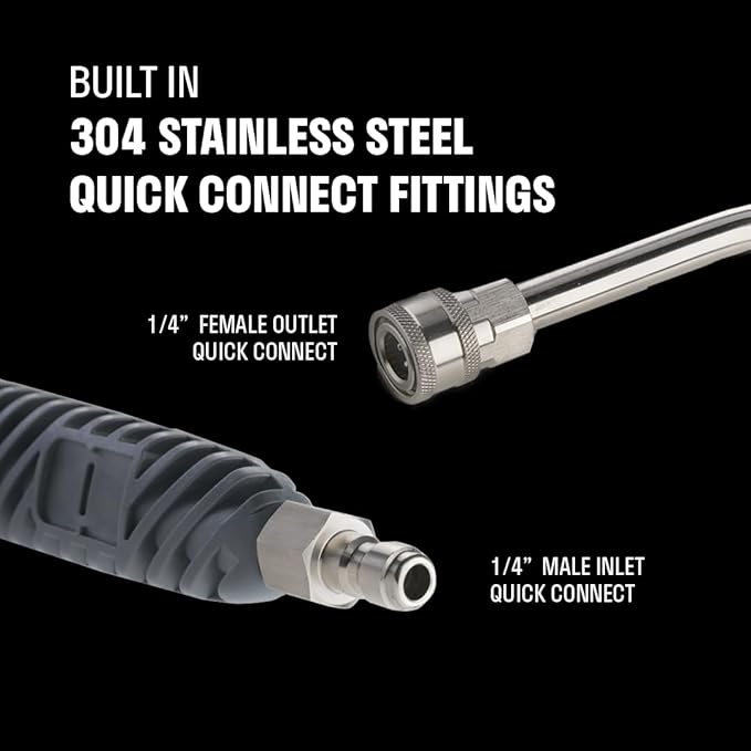 ACTIVE Pressure Washer Lance with 20°, 304 Stainless Power Washer Extension Wand for Car Wash