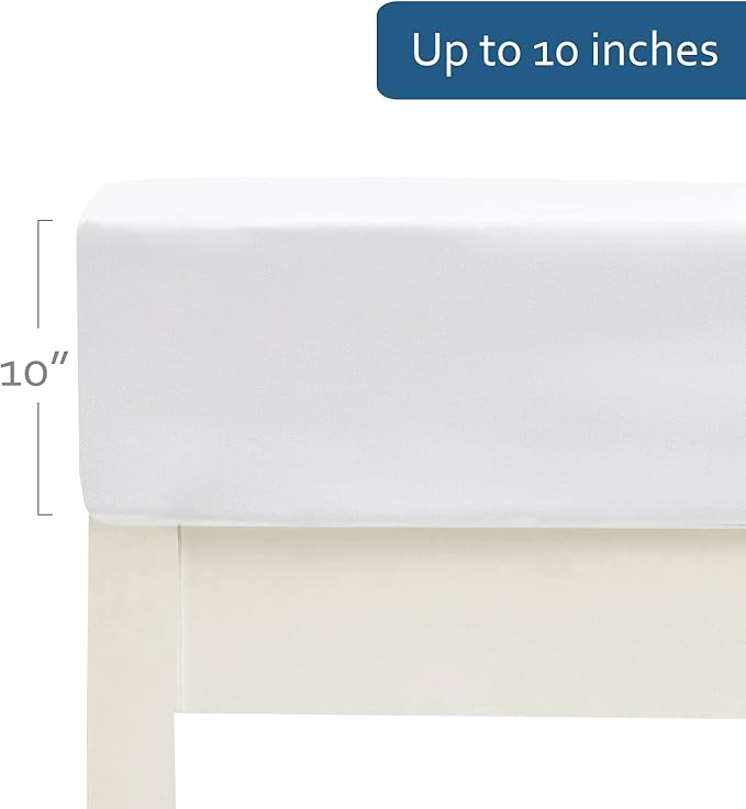Cot Sheets 31" x 75"(2 Pack), Cot Fitted Sheet Ultra Soft and Breathable Snug Fit for Narrow Twin