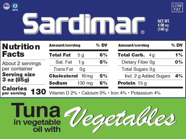 Sardimar Chunk Light Tuna ( Vegetables- Pack of 12 )