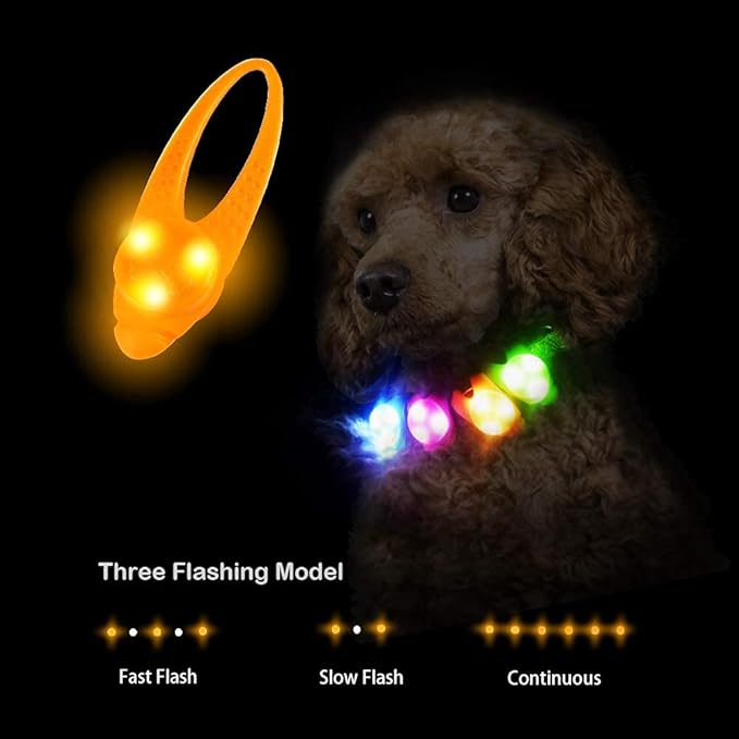 LaRoo Dog Lights for Night Walking - Led Dog Collar Lights for Nighttime, Clip On Light up Dog