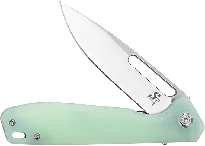 Sitivien ST801 Folding Knife,8Cr18Mov Steel Blade with G10 Handle Pocket Knife EDC Tool Knife for