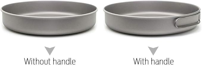 Lixada Ultralight Titanium Frypan Outdoor Camping Hiking Picnic Cooking Frying Pan 750/1000ML