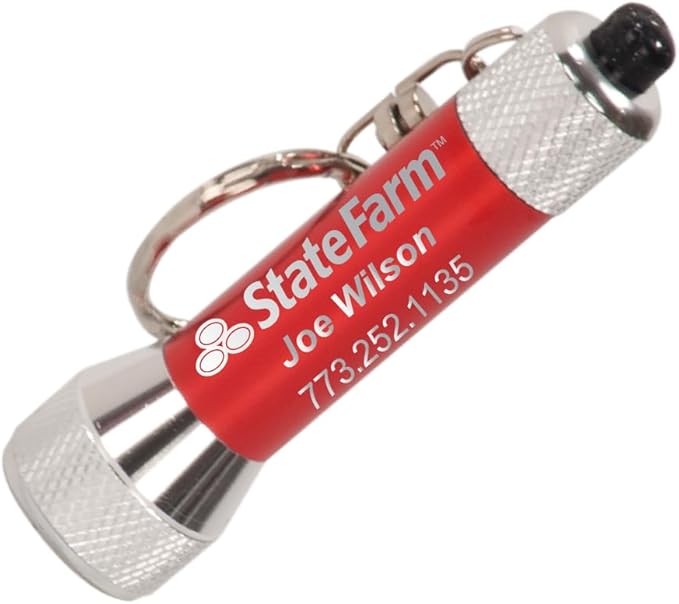 Personalized | Custom Engraved | LED Flashlight | Keychain | Available in 3 Colors