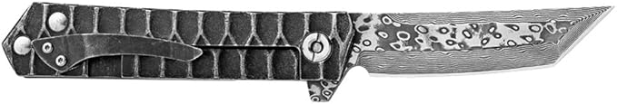 BGT VG-10 Damascus Folding Pocket Knife Custom Knives for Outdoor Camping Fishing,Gift for Man
