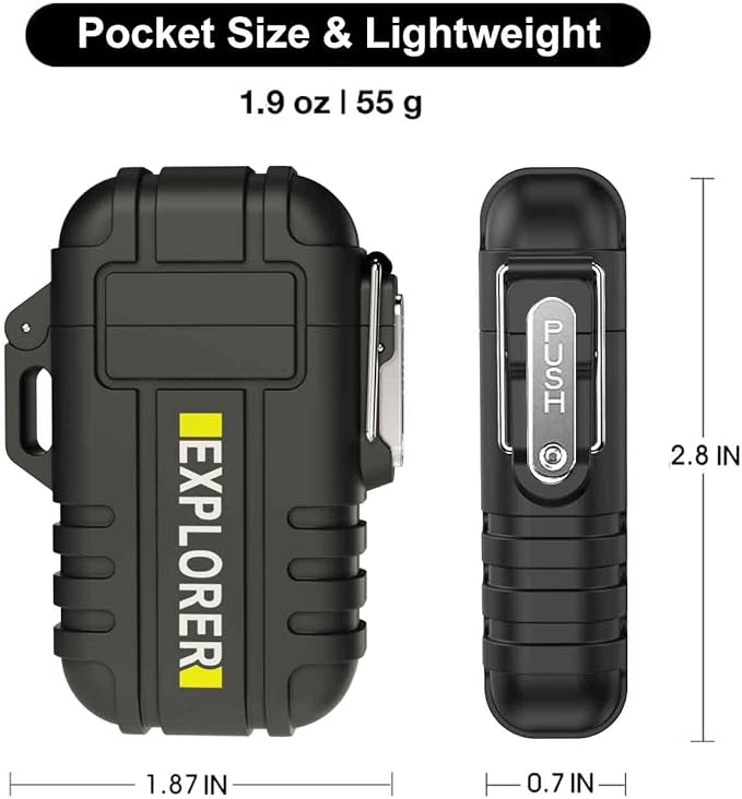 Torch Lighter, 2 Pack Butane Windproof Outdoor Gas With Adjustable Jet Flame, for Fireplace