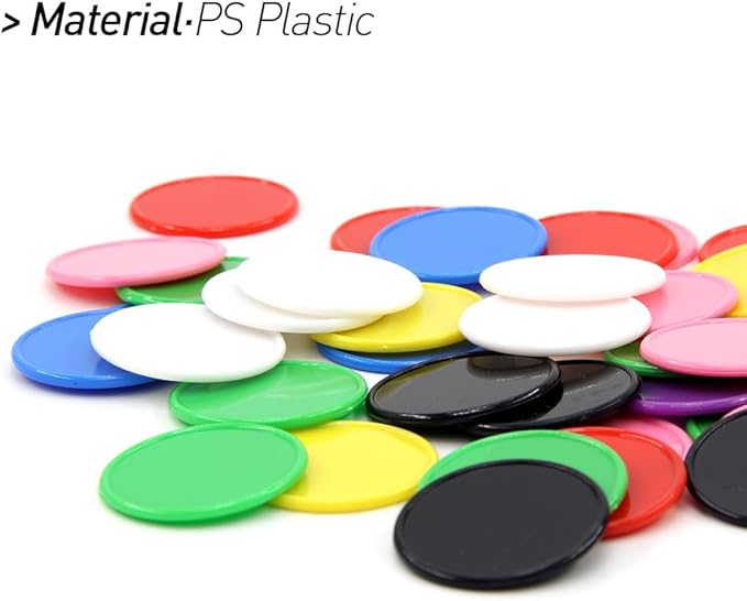 200 PCS Personalized Plastic Poker Chips, Full Color Print Your Logo and Text on The Chip, Good for