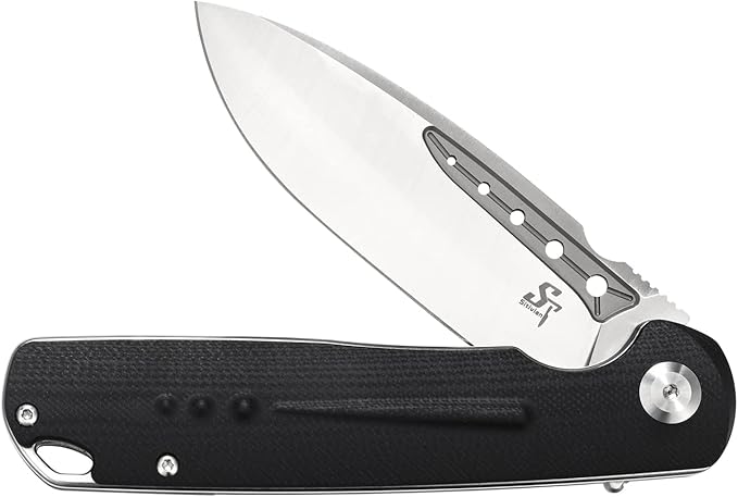 Sitivien ST131 Folding Knife,D2 Blade G10 Handle EDC Tool Knife with Liner Lock for Outdoor Camping