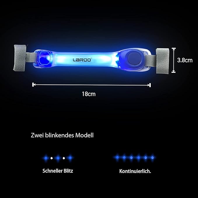LaRoo Light Up Dog Collar with Nylon Stickers, Universal Glowing Collar Accessories for Leash