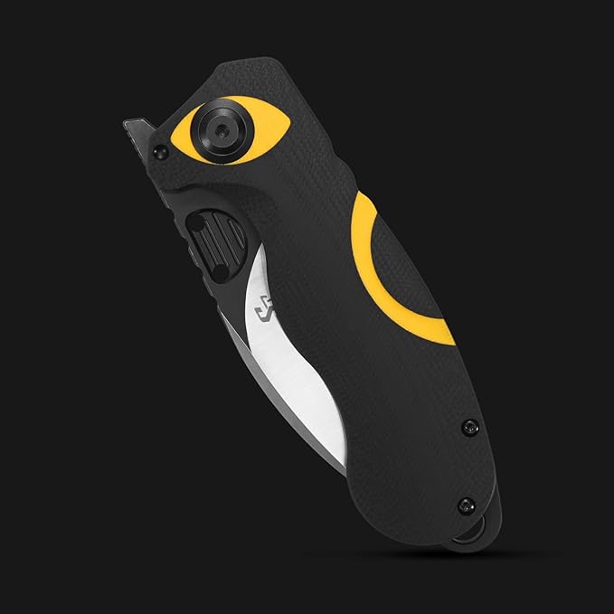 Sitivien ST162 Folding Knife,AUS-10 Steel Blade with G10 Handle Pocket Knife EDC Tool Knife for