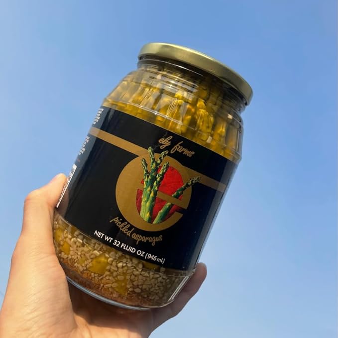 Ely Farms | Pickled Asparagus | Gourmet Crunchy Spears | Family Recipe | Zesty Dill and Garlic