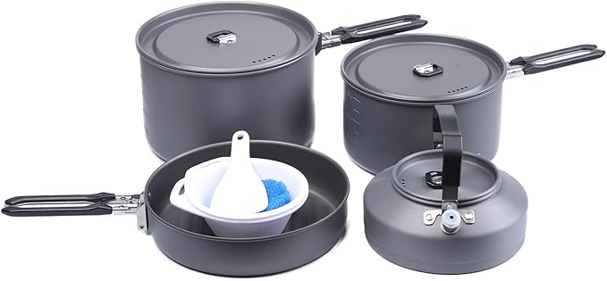 Fire-Maple Feast 4 Piece Camping Cookware Cookware Cookware Kit Outdoor Cookware Set with Pots