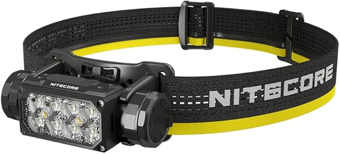 Nitecore HC65 UHE Headlamp, 2000 Lumen Max Heavy Duty Metal, USB-C Rechargeable with White, Red