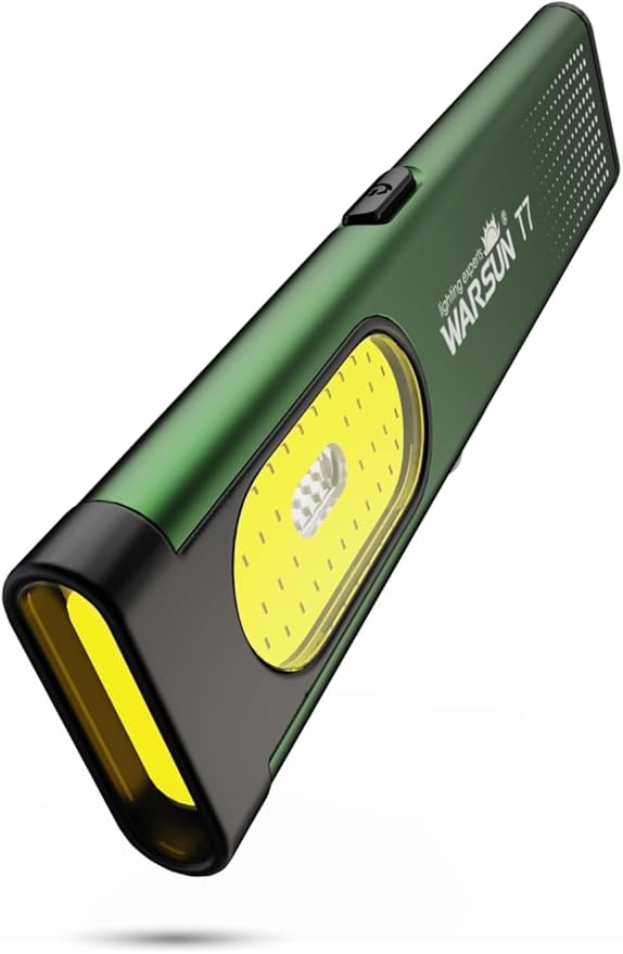 WARSUN Compact Multi-Mode Pocket LED Flashlight - 675LM, USB-C Rechargeable, IPX4, Dual Material