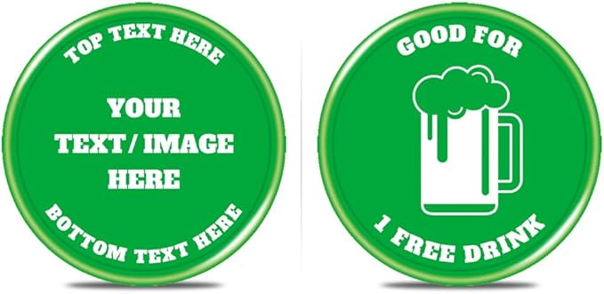200 PCS Personalized Plastic Poker Chips, Full Color Print Your Logo and Text on The Chip, Good for