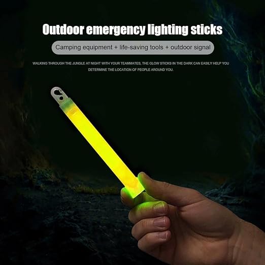 Glow Fever Emergency Safety Military Grade Glow Sticks, 10PCS, 6" Ultra Bright Light Sticks with 12