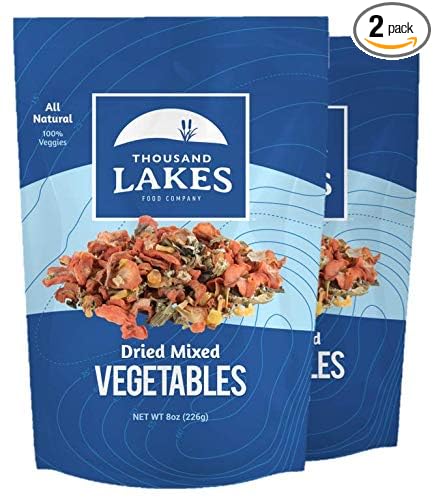 Thousand Lakes Dried Mixed Vegetables Select Soup Blend - 2-pack 8 ounces (1 pound total) | 100%