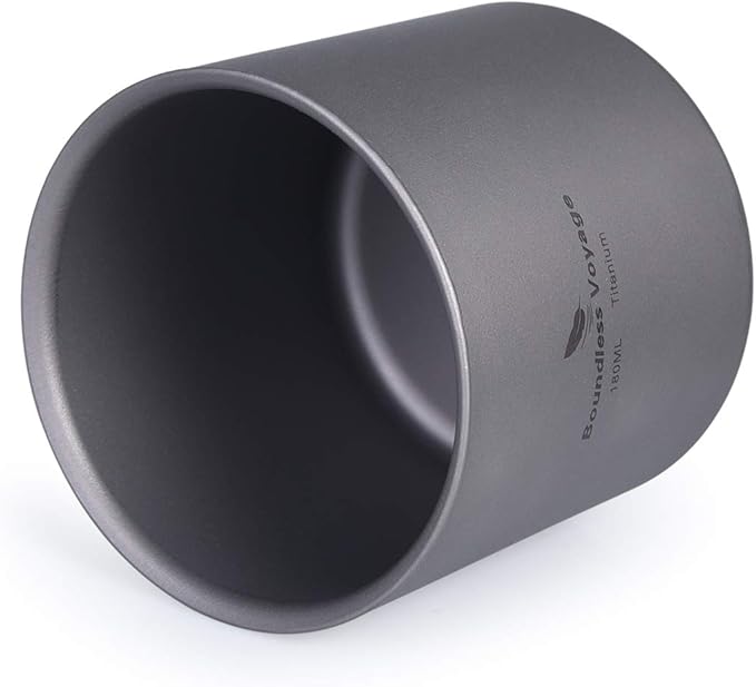 Boundless Voyage 3 in 1 Double Walled Titanium Cup Heat Resistant Mini Tea Drink Cup Outdoor