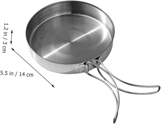 VANZACK Outdoor Pan Camping Cooking Pot Backpacking Cookware Outdoor Cookware Cooking Pan Camp Bbq