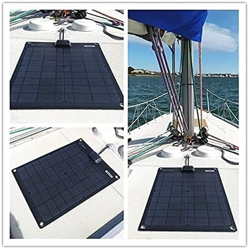 Lensunsolar 30W 12V ETFE Black Flexible Solar Panel, 23.5x13.8in, ETFE Black Thin, Slim