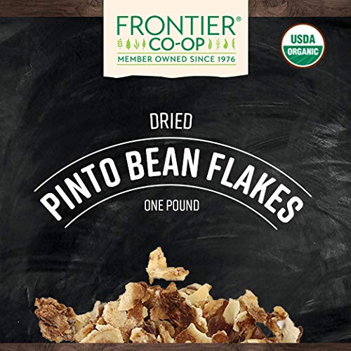 Frontier Co-op Organic Pinto Bean Flakes, 1lb Bulk Bag, Hearty and Flavorful | Made from Organic