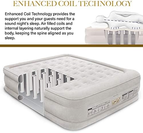 King Koil Luxury California King Air Mattress with Built-in Pump for Home, Camping & Guests