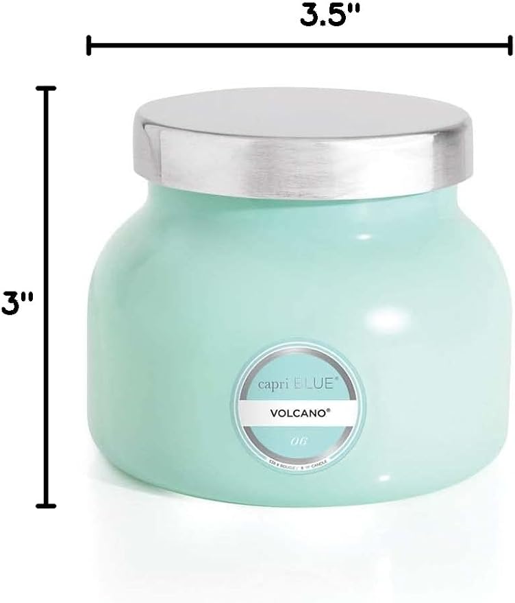Capri Blue Volcano Scented Candles - Luxury Glass Jar Candles for Home Scented with Tropical Fruit