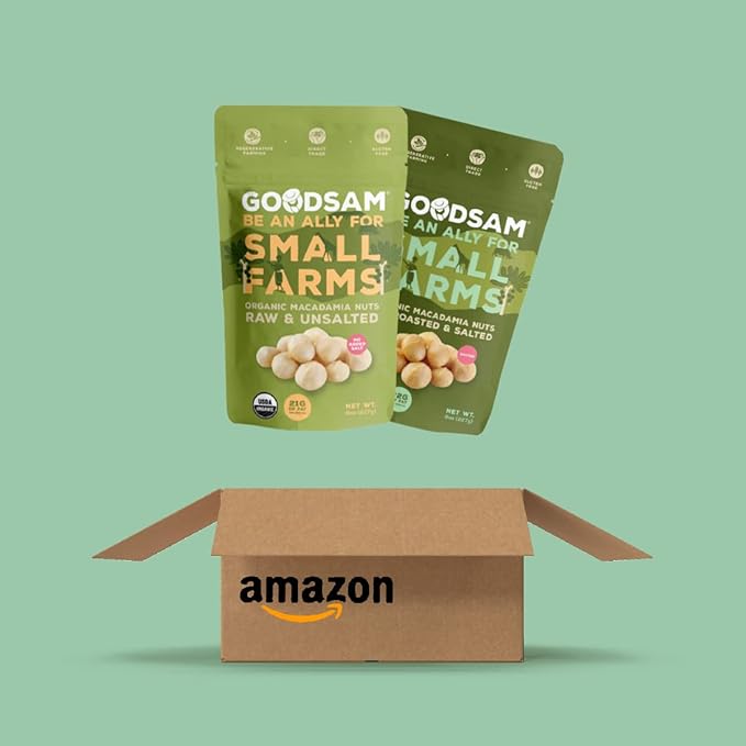 goodSAM Organic Raw Macadamia Nuts ??Unsalted, Whole Nuts ??Buttery Creamy Flavor ??Sustainably
