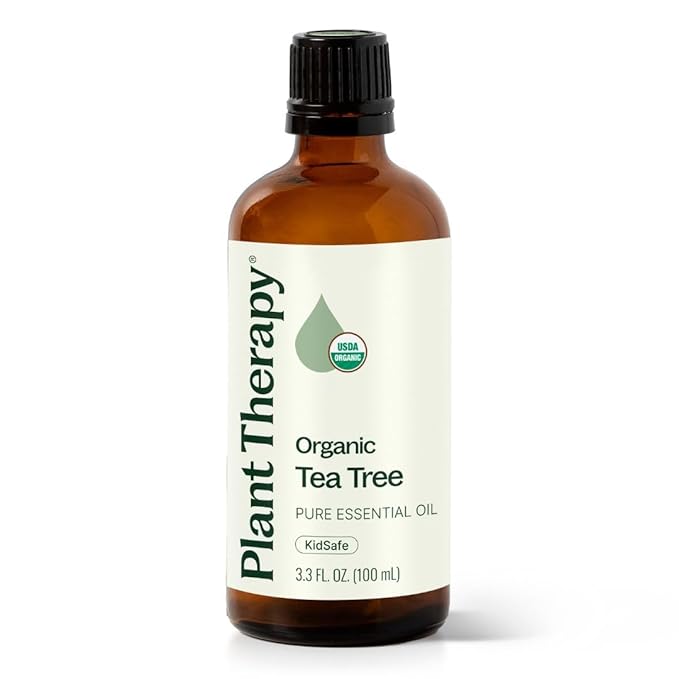 Plant Therapy Organic Tea Tree Oil (Melaleuca) 100% Pure, USDA Certified Organic, Undiluted