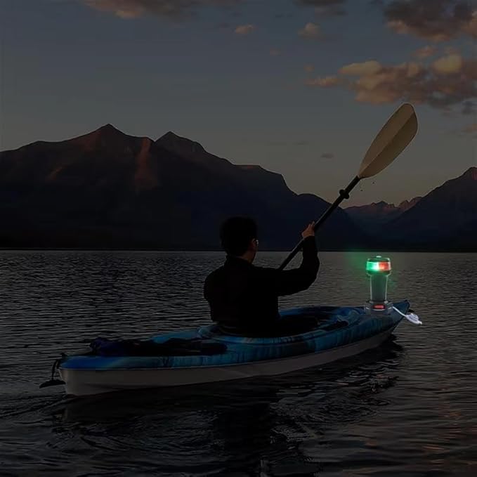 Kayak Battery Portable Navigation LED Lights Multi- Adaptors 3AA Battery Inflatable Boat Surface