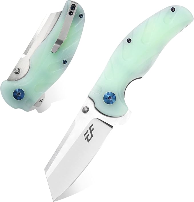 Eafengrow EF932 Pocket Knife G10 Handle D2 Steel Blade Knife with Ball Bearing Safe Open Flipper