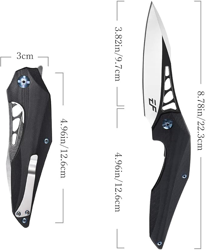 Eafengrow EF226 Folding Knives D2 Steel Blade and G10 Handle Knife Outdoor Camping Hiking EDC Tools