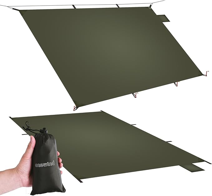Onewind Tent Footprint, 4000mm Waterproof Rate PU Coating, 98" *55" Ultralight Camping Tarp Tent