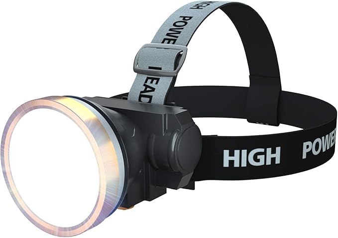 Rechargeable Headlamp, Super Bright LED Head Lamp Flashlight Waterproof Headlight with Built in