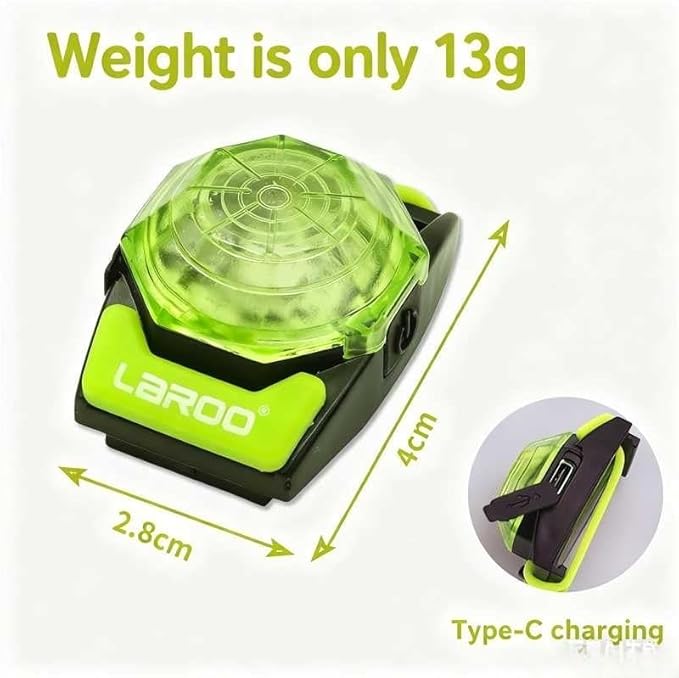LaRoo Dog Lights for Night Walking,USB-C Rechargeable Dog Lights，Only 13g for Small Dogs, 3 Modes