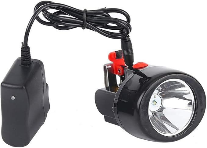 High Power Rechargeable Headlamp with One-Button Control, Long Range LED Miner Headlight