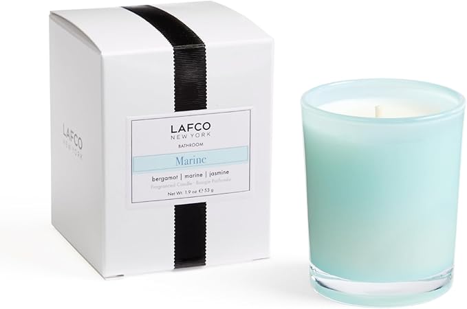 LAFCO New York Votive Candle, Marine - 1.9 oz - 20-Hour Burn Time - Reusable Glass Vessel - Made in
