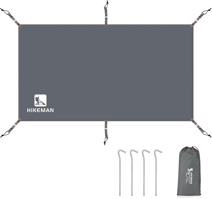 Hikeman Tent Footprint - Waterproof Camping Tarp, Heavy Duty Tent Floor Saver, Ultralight Ground