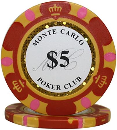 1000 pcs 14g Monte Carlo Poker Club Poker Chips Set with Deluxe Black Case Custom Build
