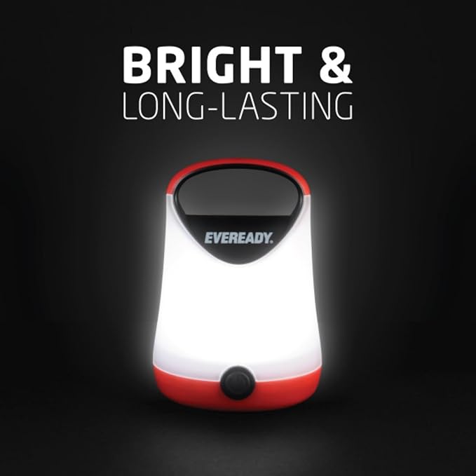 Eveready LED Camping Lantern, Bright Battery Powered Lantern, Water Resistant Hurricane Supplies
