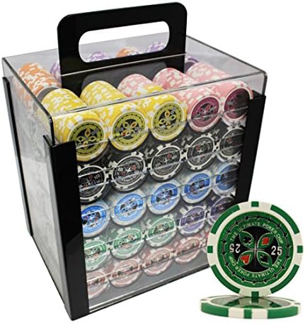 MRC 1000pcs Ultimate Laser Poker Chips Set with Acrylic Case Custom Build