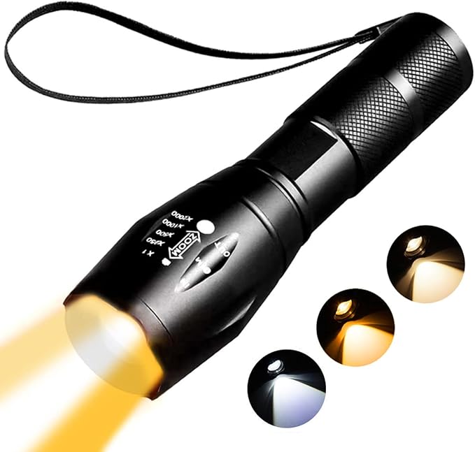 LED Rechargeable Amber Flashlight ，Photography Fill Lightï¼?800K Warm Light for Eye Care, Sleep